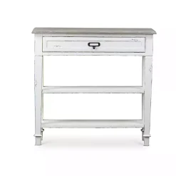 Kirklands Home Distressed 1-Drawer Console Table White Best