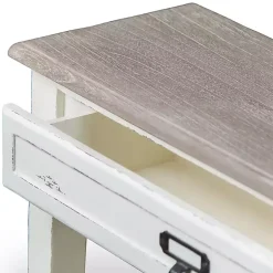 Kirklands Home Distressed 1-Drawer Console Table White Best