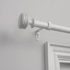 Kirklands Home Distressed Duke Curtain Rod, 120 in. White Discount