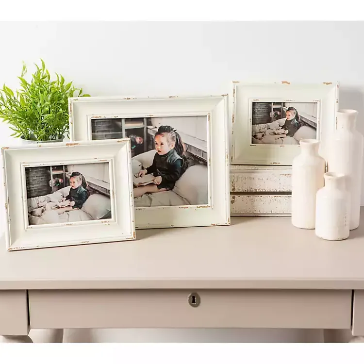 Picture Frames>Kirklands Home Distressed White Farmhouse Frame, 8x10