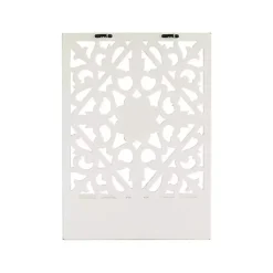 Kirklands Home Distressed White Floral Carved Wall Shelf Discount