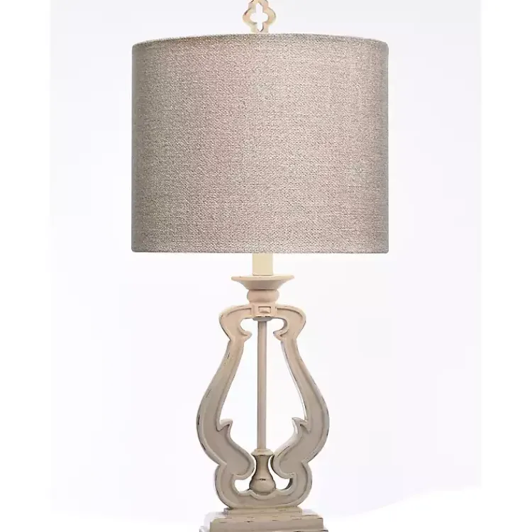 Kirklands Home Distressed French Farmhouse Table Lamp White Best