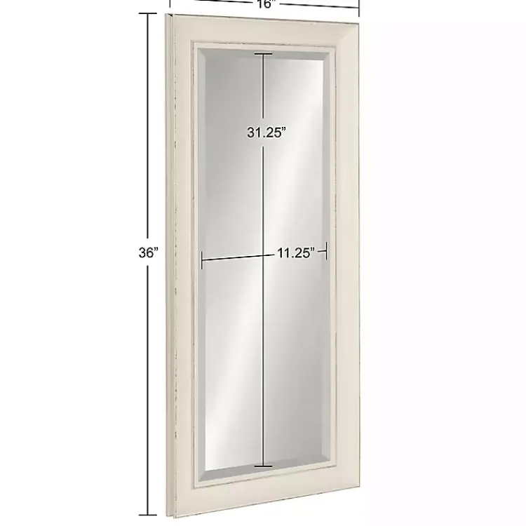 Kirklands Home Distressed White Maron Wall Mirror Hot