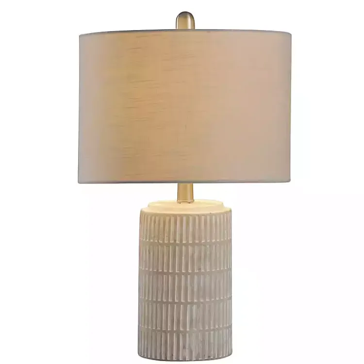 Kirklands Home Distressed Modern Farmhouse Table Lamp White Sale