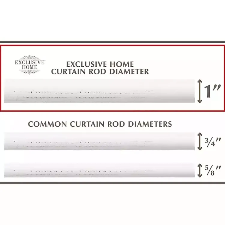 Kirklands Home Distressed White Napoleon Curtain Rod, 120 in. New