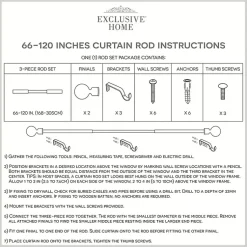 Kirklands Home Distressed White Open Sphere Curtain Rod, 120 in. Discount