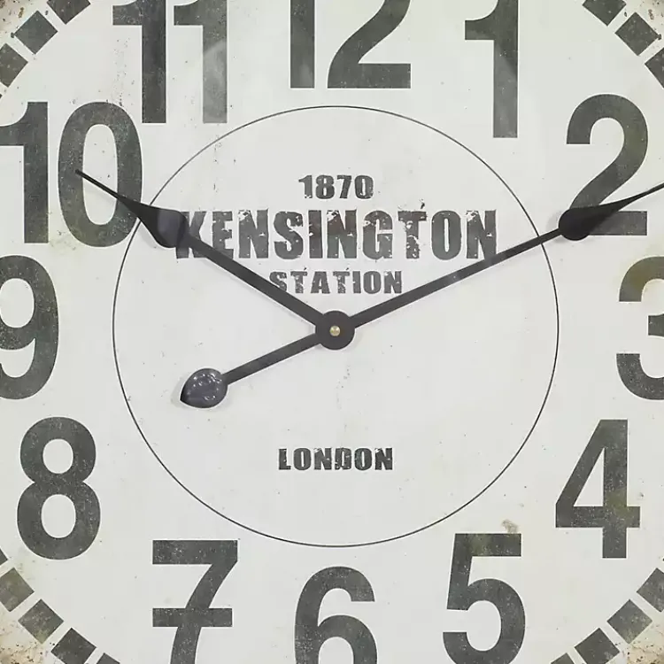 Kirklands Home Distressed White Pocket Wall Clock Sale