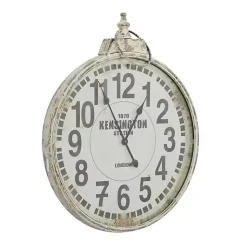 Kirklands Home Distressed White Pocket Wall Clock Sale