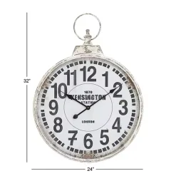 Kirklands Home Distressed White Pocket Wall Clock Sale