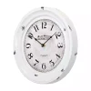 Kirklands Home Distressed White Two Grooves Iron Frame Wall Clock Sale
