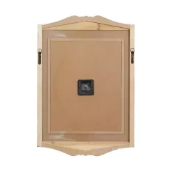 Kirklands Home Distressed White Wood Scroll Wall Clock Sale