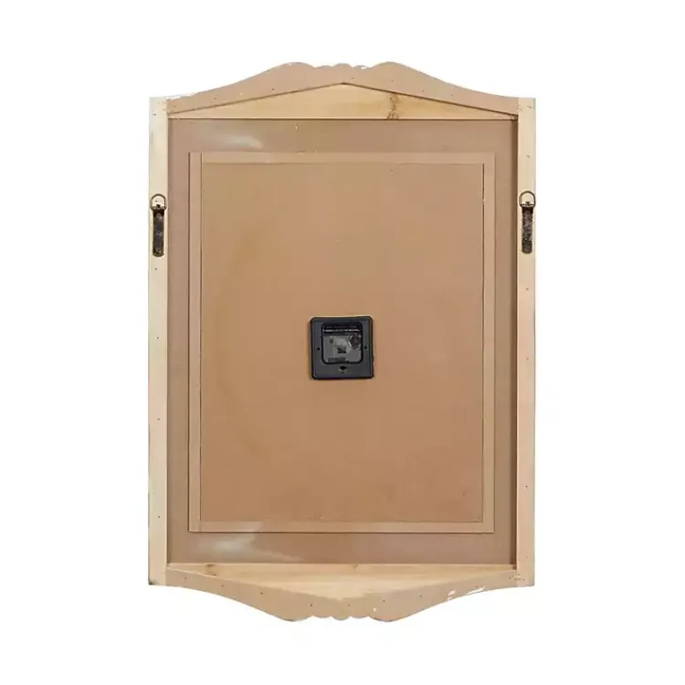 Kirklands Home Distressed White Wood Scroll Wall Clock Sale
