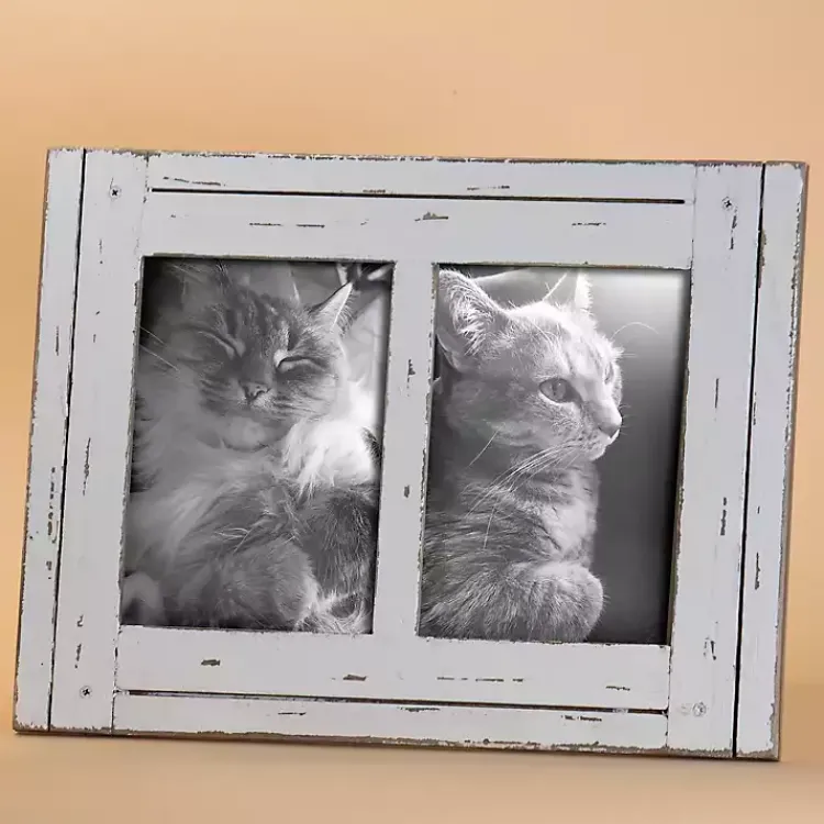 Collage Frames>Kirklands Home Distressed Whitewashed Collage Picture Frame
