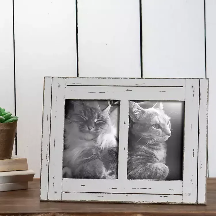 Collage Frames>Kirklands Home Distressed Whitewashed Collage Picture Frame