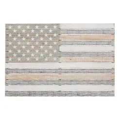 Kirklands Home Distressed Wood American Flag Wall Plaque Clearance