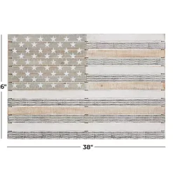 Kirklands Home Distressed Wood American Flag Wall Plaque Clearance
