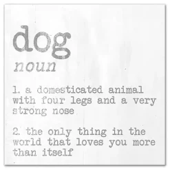 Kirklands Home Dog Definition Canvas Art Print White Clearance
