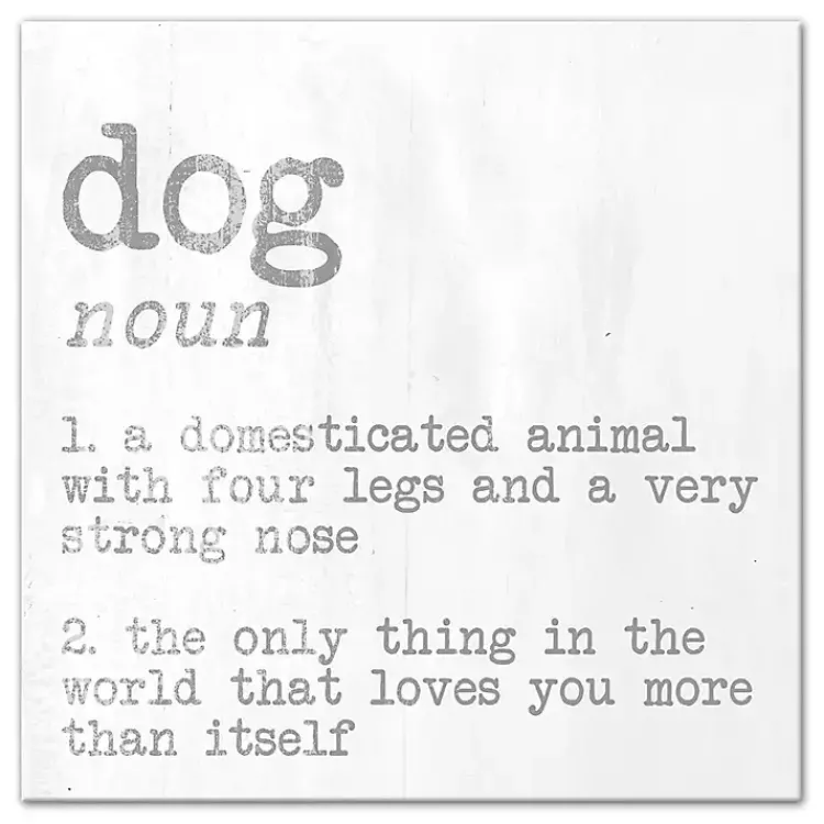 Kirklands Home Dog Definition Canvas Art Print White Clearance