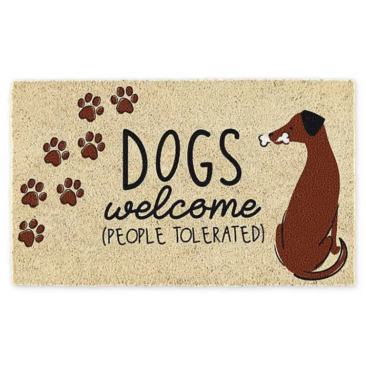 Kirklands Home Dogs Welcome People Tolerated Doormat Best