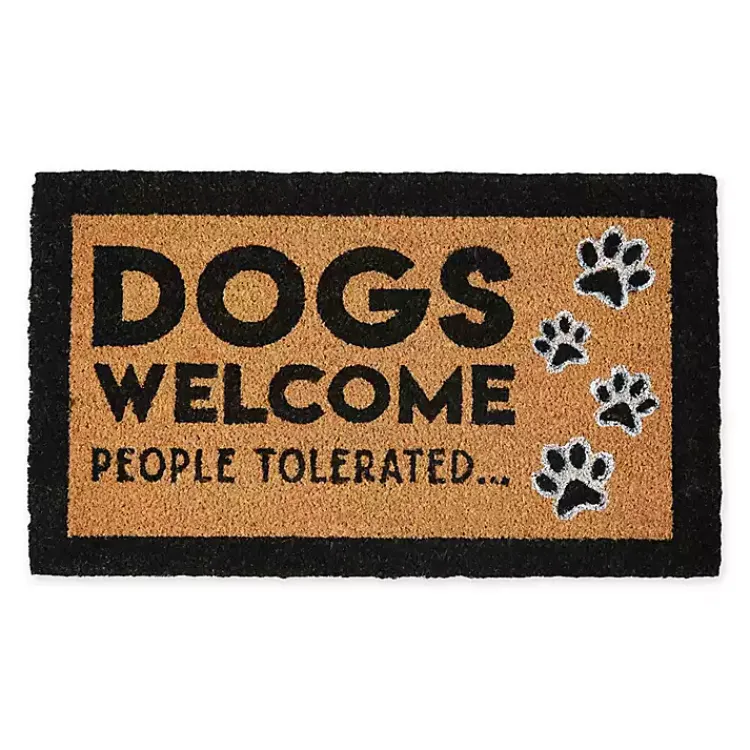 Kirklands Home Dogs Welcome People Tolerated Coir Doormat Clearance