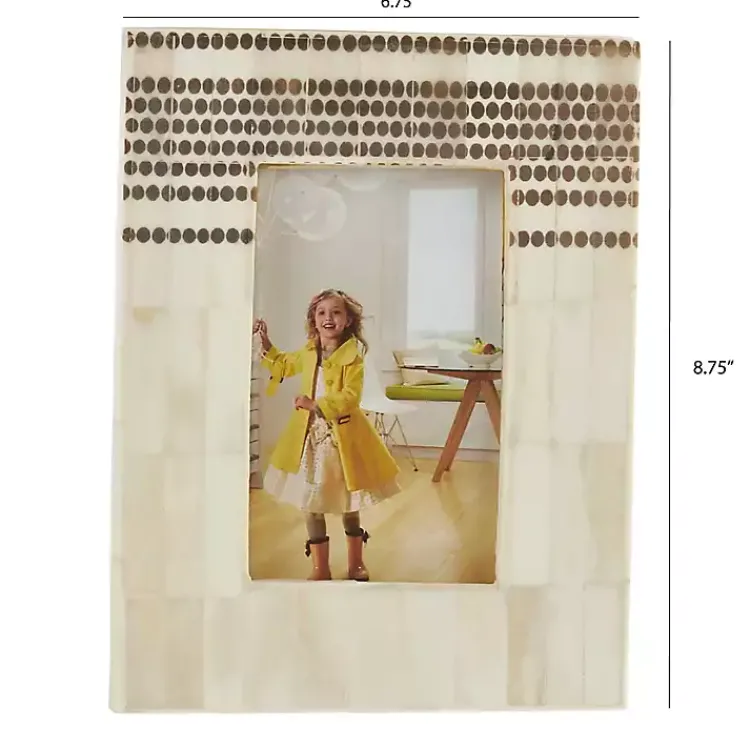 Picture Frames>Kirklands Home Dotted Wide Border Picture Frame, 4x6