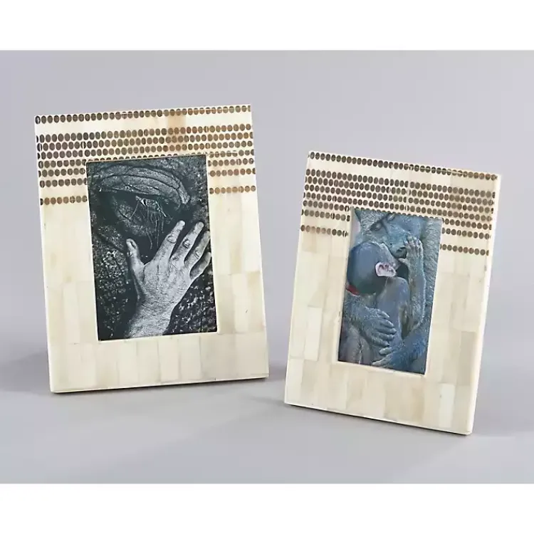 Picture Frames>Kirklands Home Dotted Wide Border Picture Frame, 4x6