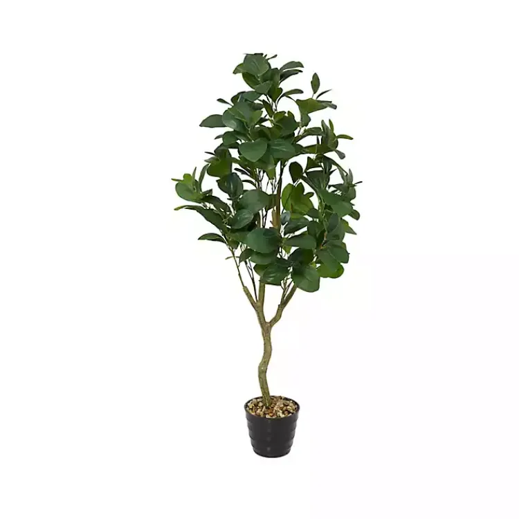 Trees & Topiaries>Kirklands Home Douban Green in Ribbed Rock Planter