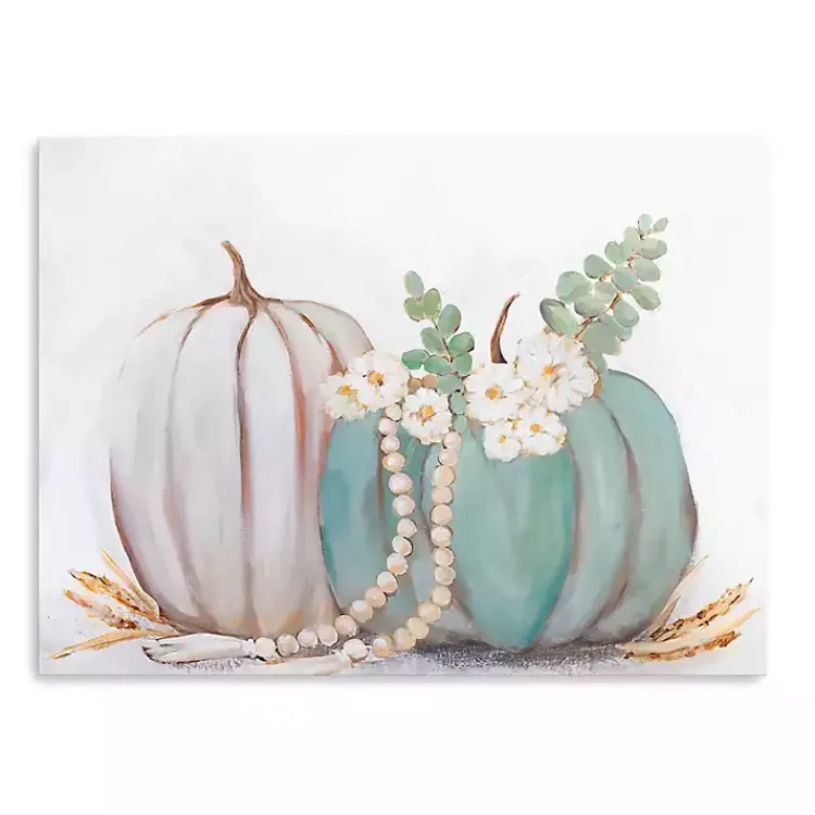 Fall>Kirklands Home Double Pumpkins Canvas Art Print