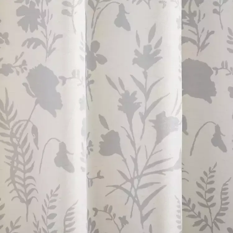 Kirklands Home Dove Gray Floral 2-pc. Curtain Panel Set, 96 in. New