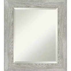 Kirklands Home Dove Gray Scoop Frame Beveled Mirror, 22x26 in. Discount