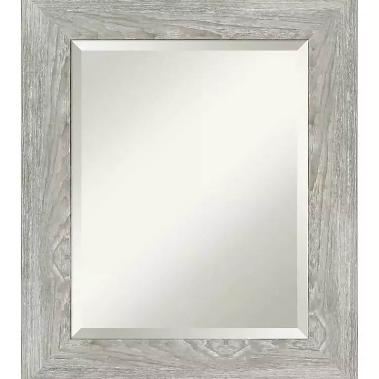 Kirklands Home Dove Gray Scoop Frame Beveled Mirror, 22x26 in. Discount