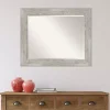 Kirklands Home Dove Gray Scoop Frame Beveled Mirror, 34x28 in. Online
