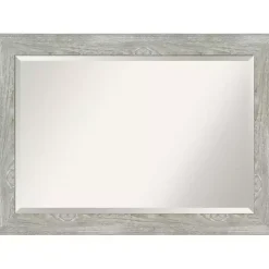 Kirklands Home Dove Gray Scoop Frame Beveled Mirror, 42x30 in. Online