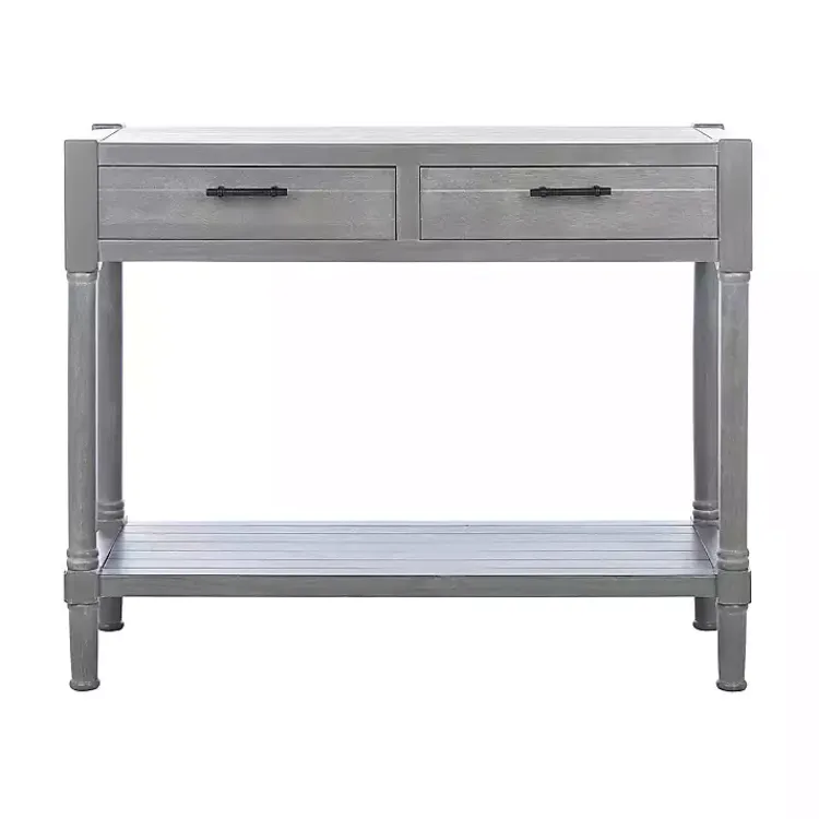 Kirklands Home Dove Turned Leg Rustic Console Table Gray