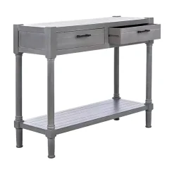 Kirklands Home Dove Turned Leg Rustic Console Table Gray