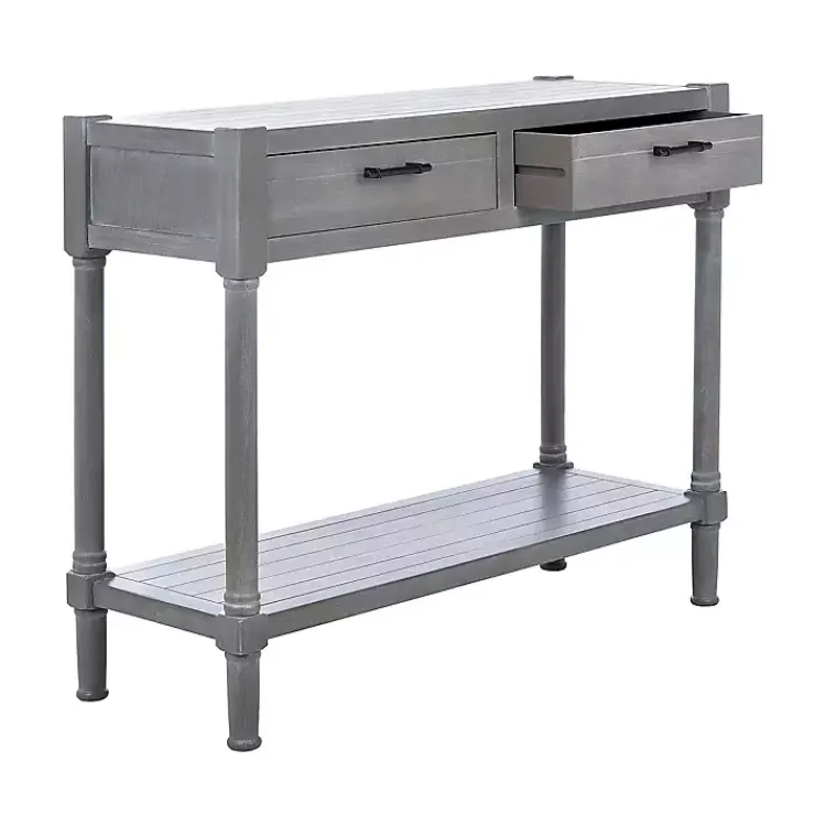 Kirklands Home Dove Turned Leg Rustic Console Table Gray