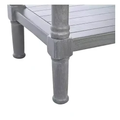 Kirklands Home Dove Turned Leg Rustic Console Table Gray