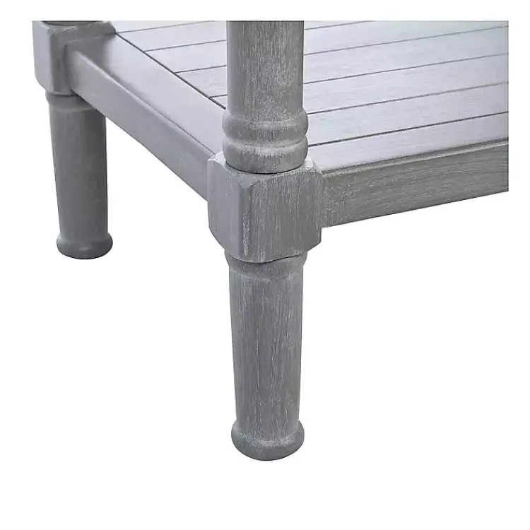 Kirklands Home Dove Turned Leg Rustic Console Table Gray
