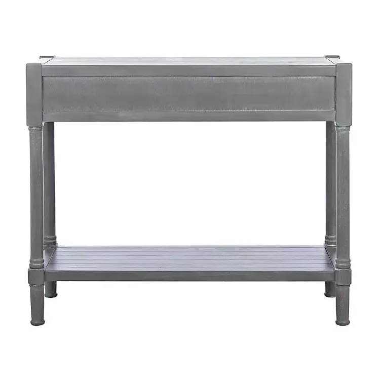 Kirklands Home Dove Turned Leg Rustic Console Table Gray