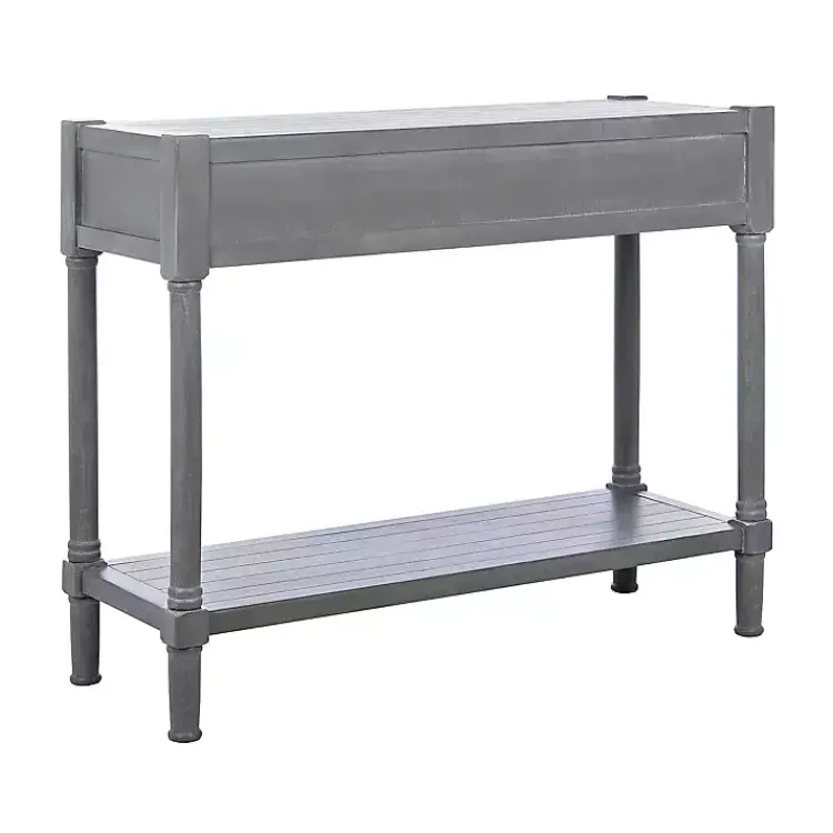 Kirklands Home Dove Turned Leg Rustic Console Table Gray