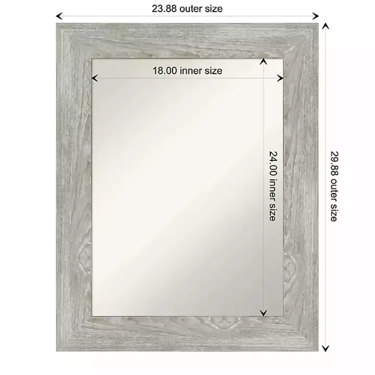Kirklands Home Dove Gray Washed Wood Framed Mirror Hot