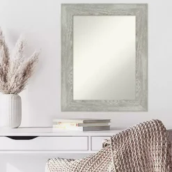 Kirklands Home Dove Gray Washed Wood Framed Mirror Hot