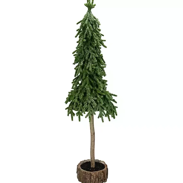 Christmas Decorations>Kirklands Home Downswept Pine Glitter Christmas Tree Green