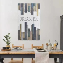 Kirklands Home Dream Big Wood Slat Wall Plaque