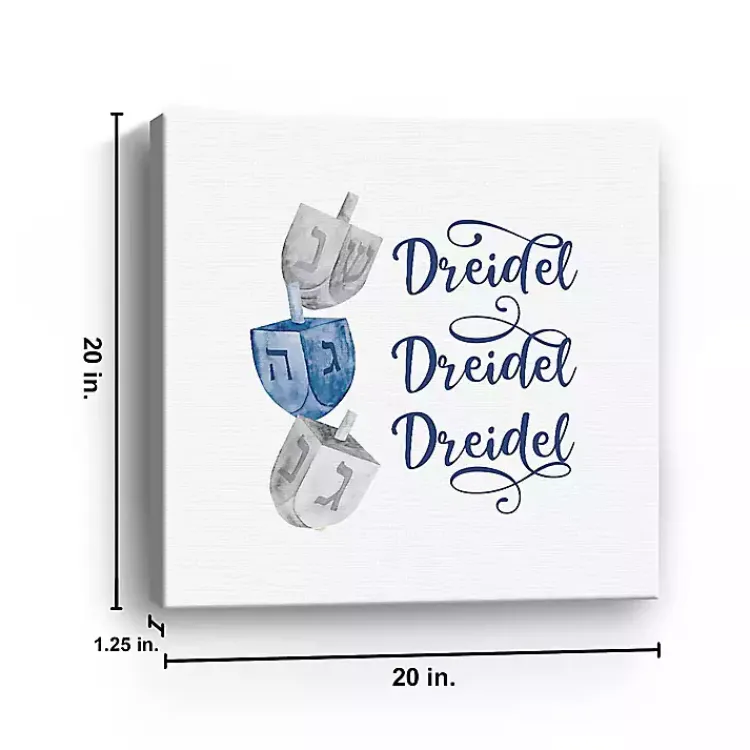 Hanukkah Decorations>Kirklands Home Dreidel Dreidel Dreidel Canvas Art Print