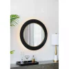 Kirklands Home Drew II Black and Gold Round LED Mirror Hot