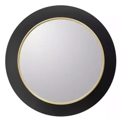 Kirklands Home Drew II Black and Gold Round LED Mirror Hot