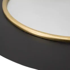 Kirklands Home Drew II Black and Gold Round LED Mirror Hot