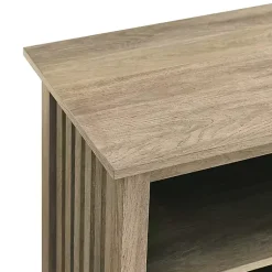 Kirklands Home Driftwood Slatted Sides Media Cabinet Gray Sale