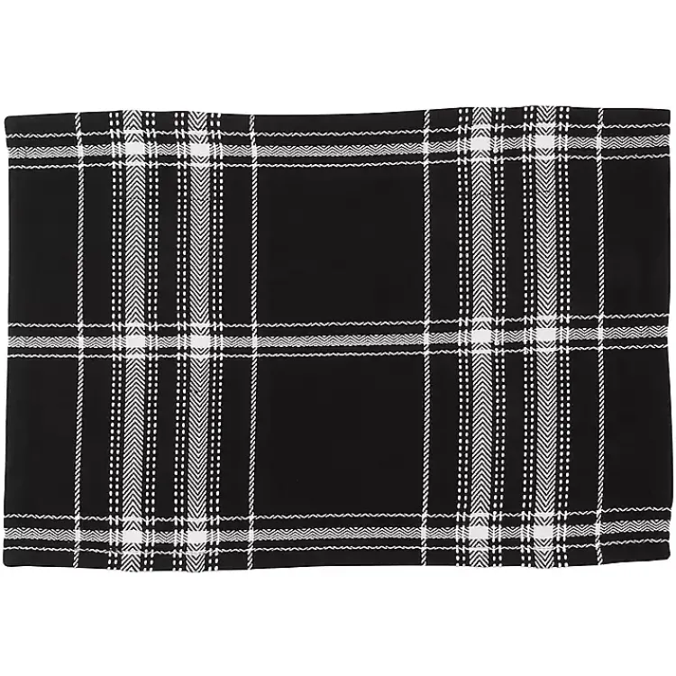 Kirklands Home Dual White and Black Cotton Placemats, Set of 4 Best